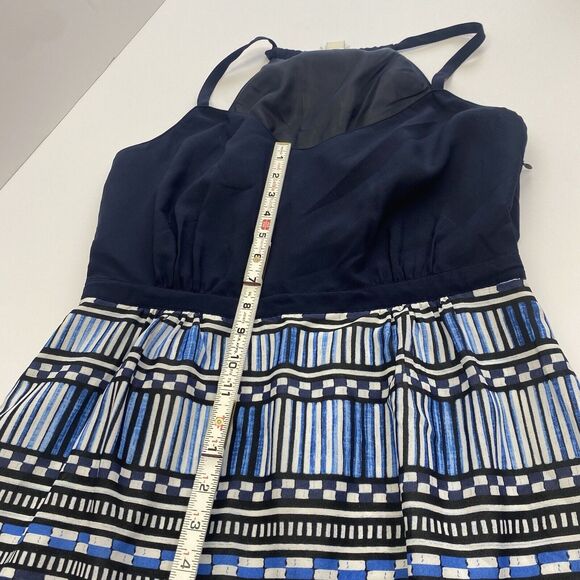 J.Crew  Women’s Maxi Dress with Printed Skirt Size 10 Navy Blue Sundress,Beach - Picture 6 of 16